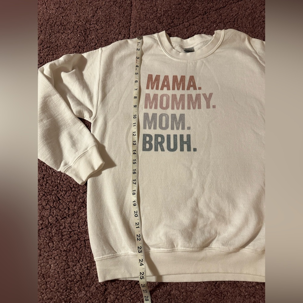 Gildan Heavy Blend mama.mommy.mom.bruh crewneck sweatshirt sz med - Picture 5 of 6